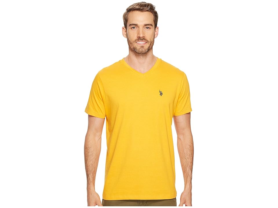 

U.S. POLO ASSN. V-Neck Short Sleeve T-Shirt (Golden Corn) Men's Short Sleeve Pullover