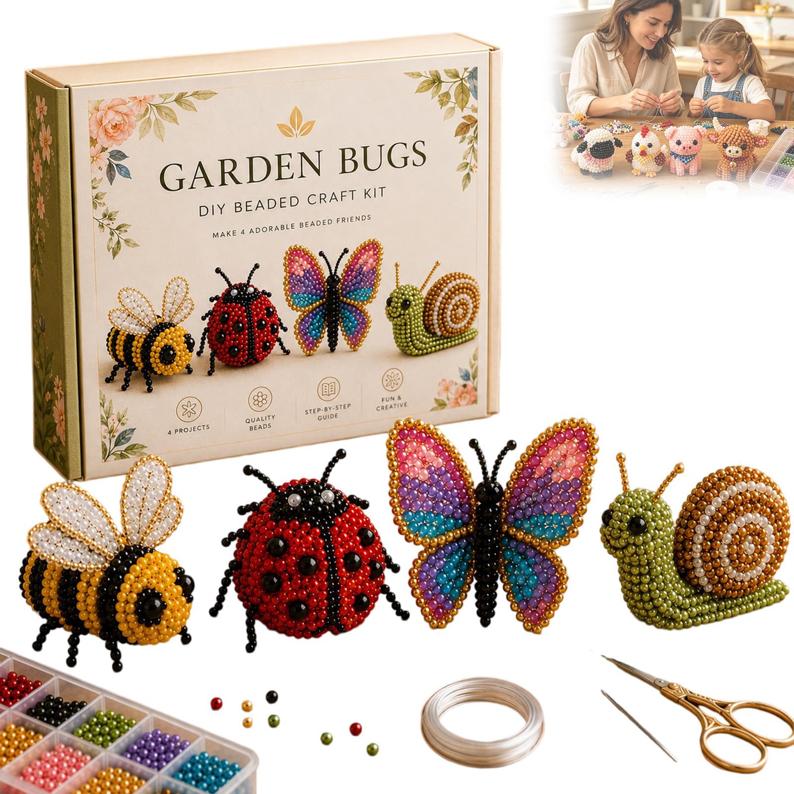 Kit d'animaux en perles 3D | Ensemble de broderie d'animaux en perles avec instructions | Arts et artisanat pour adultes | création de bijoux faites main | 3D Beaded Animal Kit confection Kit d'animaux en perles 3D | Ensemble de broderie d'animaux en perles avec instructions | Arts et artisanat pour adultes | création de bijoux faites main | 3D Beaded Animal Kit confection