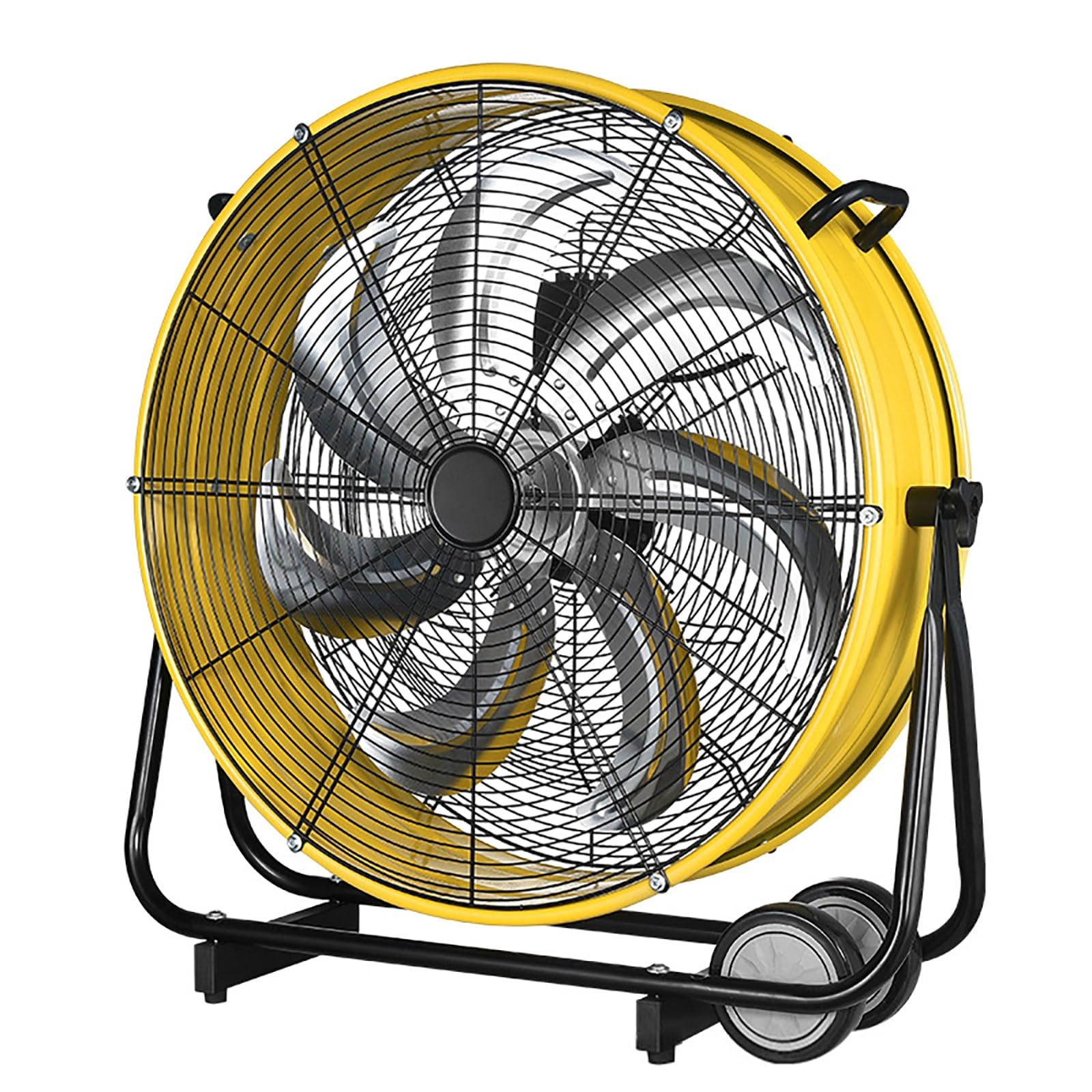 Zmjgll High-Velocity Floor Fan, Heavy Duty Portable Industrial Air Circulator With 3-Speed Adjustable And 360° Tilt For Factory And Warehouse Use.easy To Move (24In)