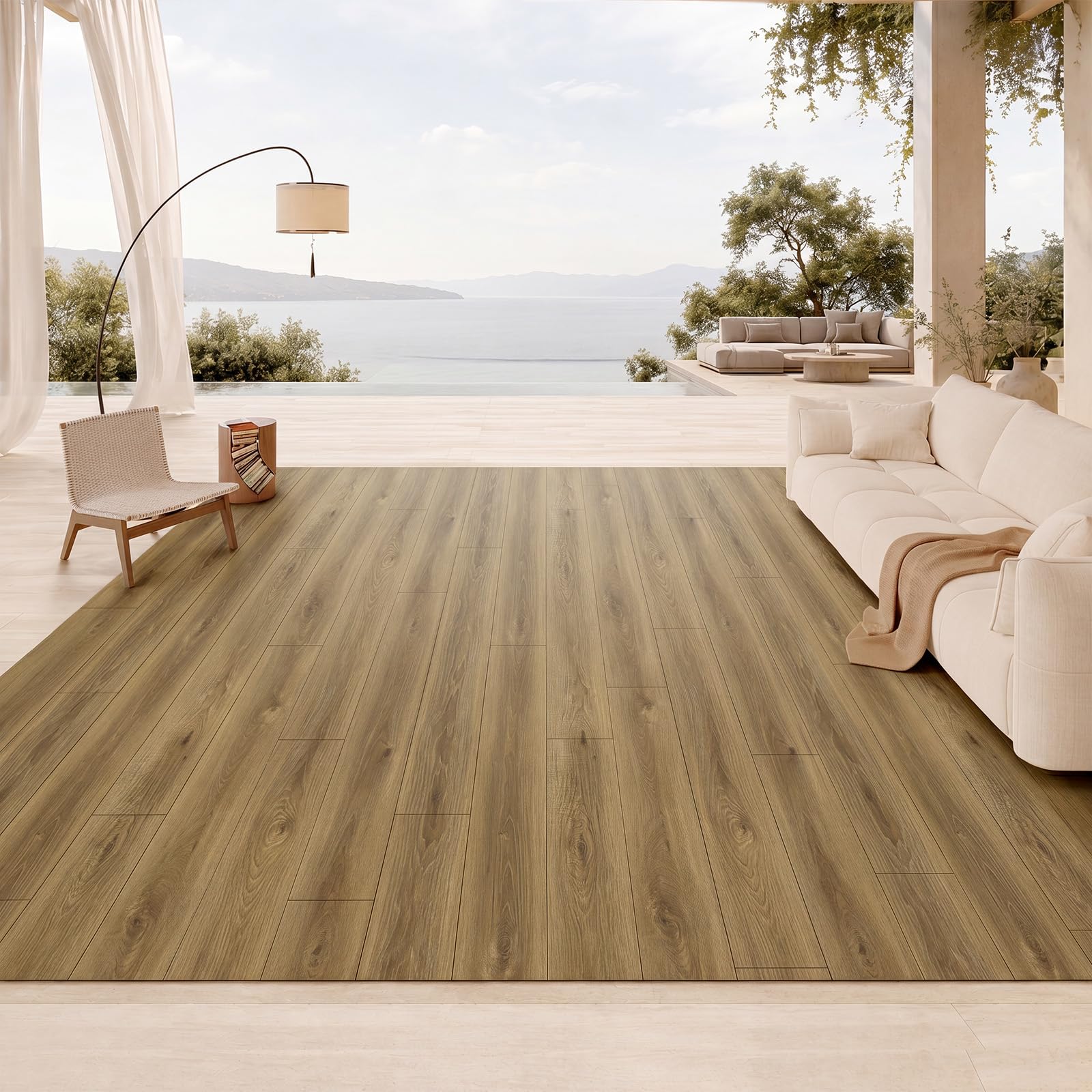 Photo 1 of GTRY Wood Grain Vinyl Floor Mat - 6.5'x10'