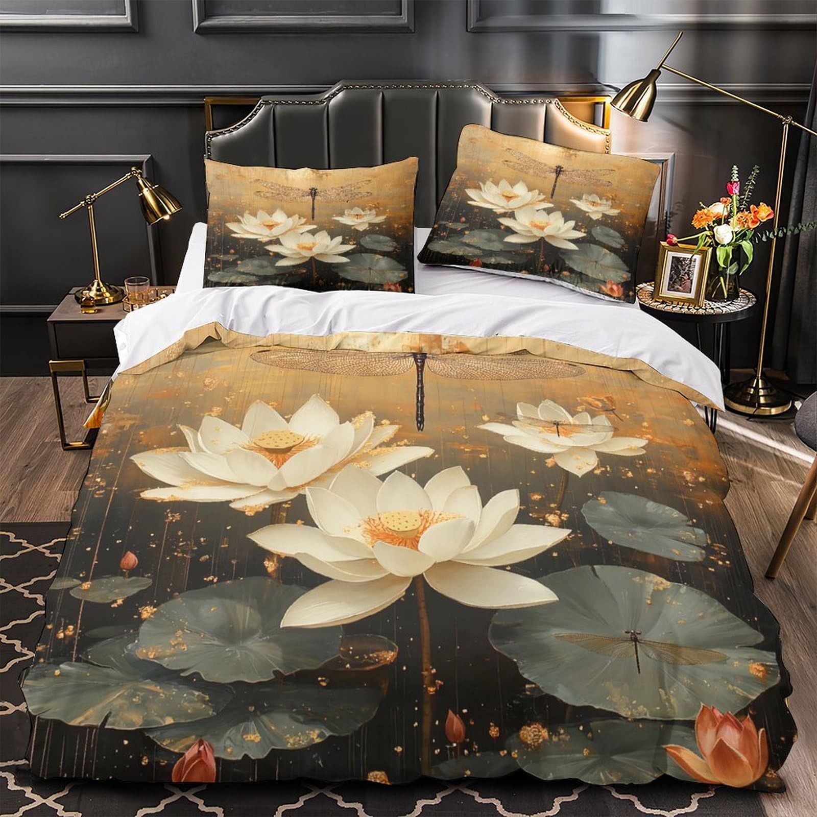 Art de la libellule housse de couette imprimée 3D microfibre de qualité supérieure