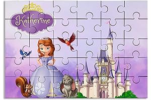 Personalized Sofia The First Birthday Stitch Puzzle