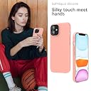 YATWIN Silicone Back Case for iPhone 11, Soft-Touch Phone Back Cover for Apple iPhone 11 - Pink gallery image