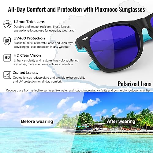 Miniatura 4 de 4 lentes de sol polarizados a granel, translúcidos coloridos neón de los años 80, lentes de sol retro elegantes unisex para jóvenes, hombres y