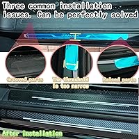 Vista 6 de Protector de umbral de puerta, protección contra arañazos (para todos los modelos de automóvil), protector de umbral de puerta (4 unidades)