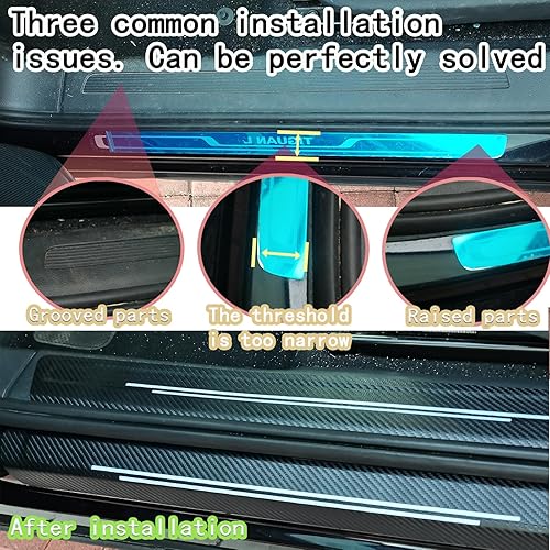 Miniatura 6 de TACOPETS Protector de umbral de puerta, Protección contra arañazos del umbral de puerta (Adecuado para la mayoría de modelos de automóviles), Tiras