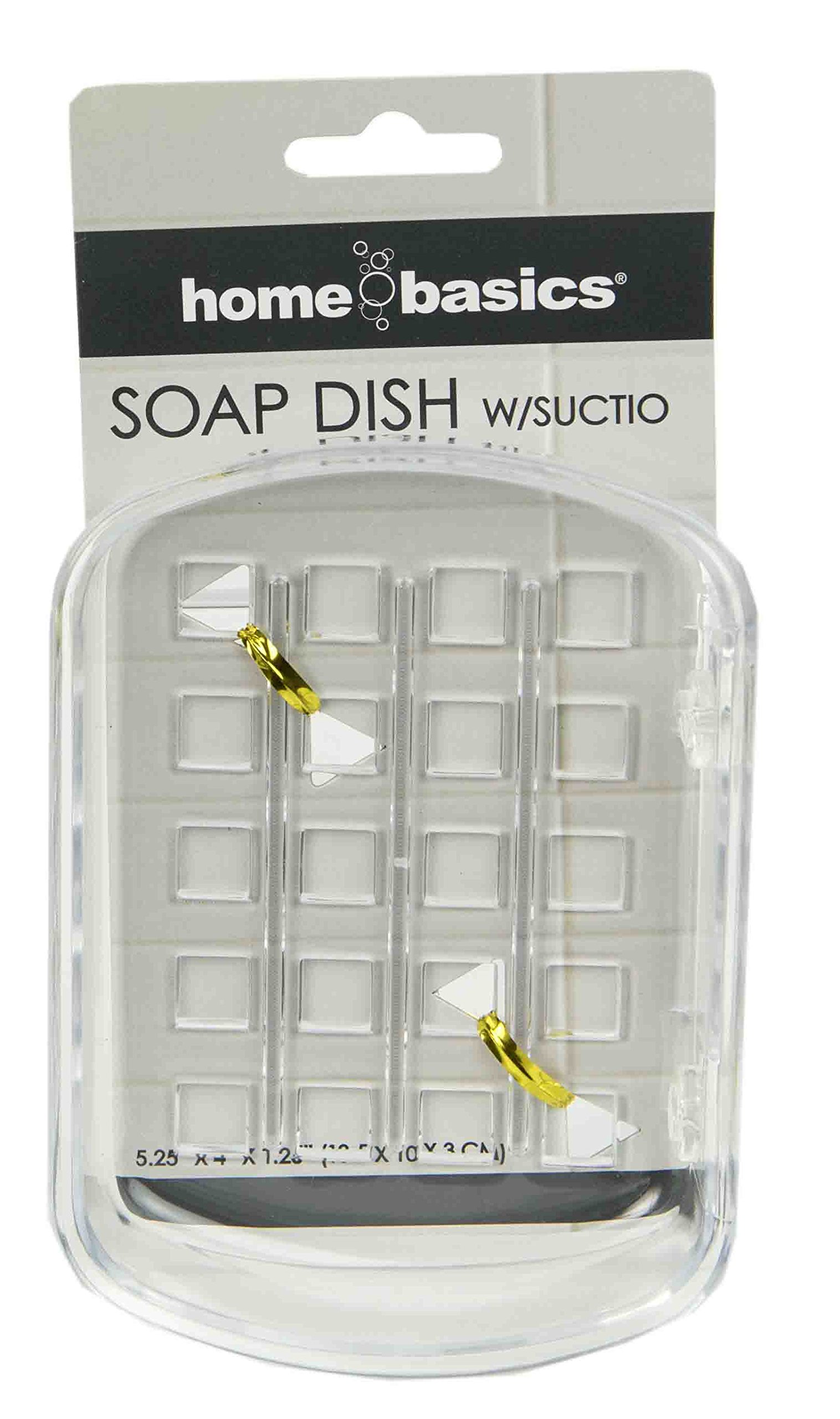 Home Basics Utility Shower and Bath Caddy with Suction Cups Soap Dish