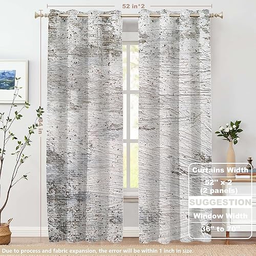 Miniatura 56 de Cenefas de cocina modernas con patrón de cobre marrón dorado para ventanas, cenefas opacas abstractas de marcas de arañazos y cortinas opacas