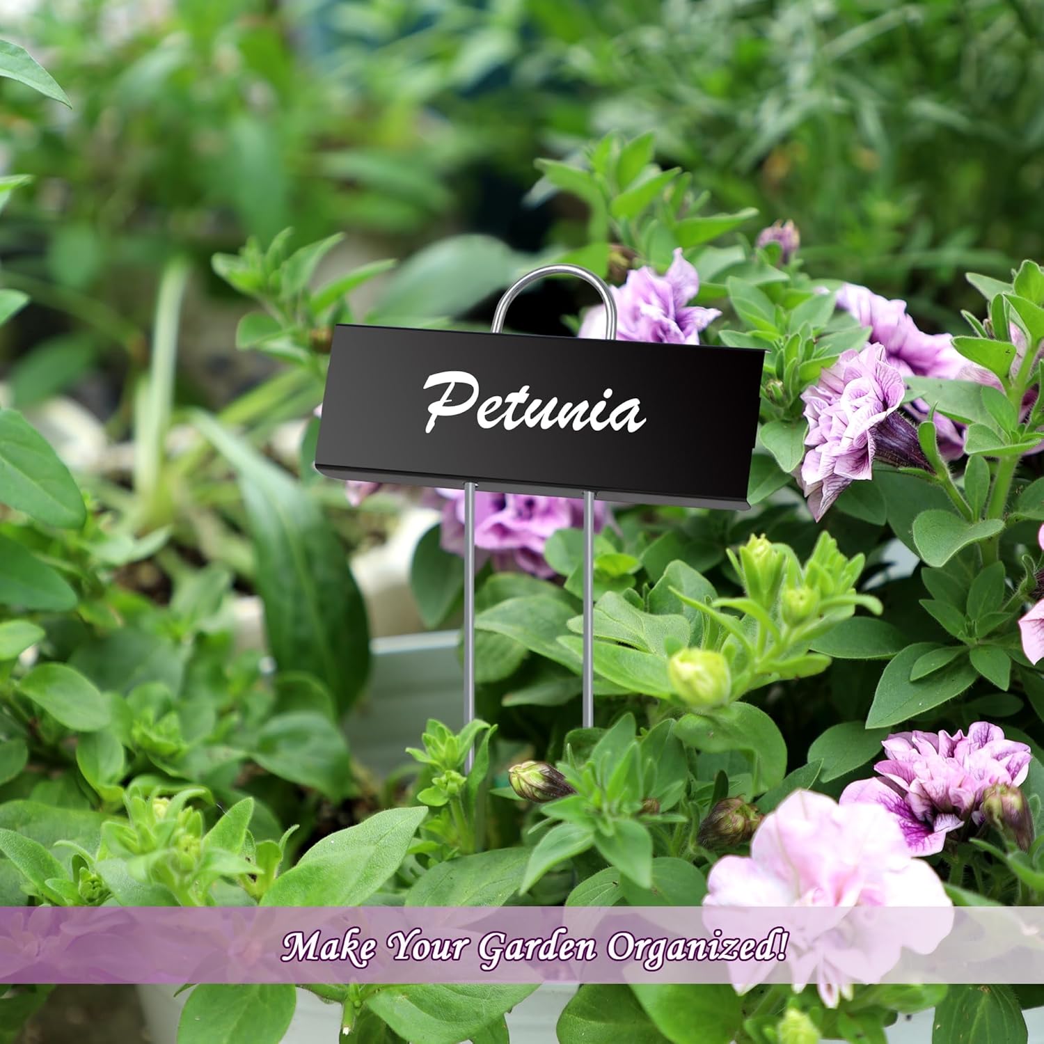 FORUP Metal Plant Labels, 30 Pack Garden Label Markers, Weatherproof Garden Stake Tags, Reusable Planting Gardening Markers, Black - Image 6