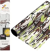 Vista 24 de Firefly Craft - Lámina de vinilo elástico para transferencia de calor, HTV metálico, para planchar para usar con Cricut y Silhouette, para prensa