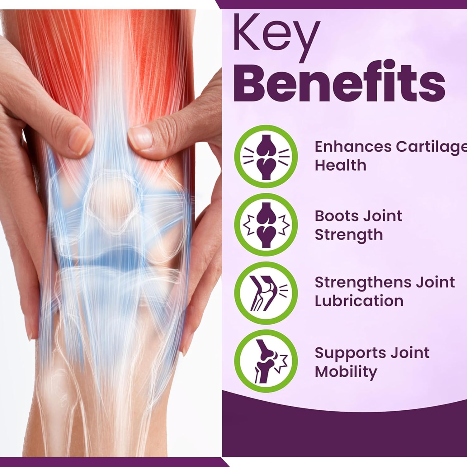 Joint Support Supplement with Glucosamine Chondroitin MSM Turmeric Boswellia - for Men and Women - Promotes Mobility, Flexibility, and Comfort - Made in USA - 90 Capsules