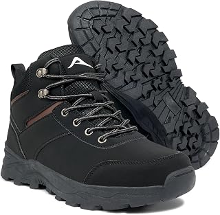 Harence Men's Waterproof Hiking Boots: Lightweight, Slip-Resistant Rubber Sole, Ankle Support for Trekking & Walking