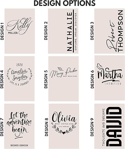 Miniatura 2 de Diario de cuero personalizado, borgoña, páginas rayadas, cuaderno para mujeres, hombres, viajeros, diarios personalizados para escribir para