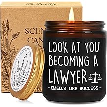 Lawyer Graduation Candle Gifts for Women Men, Look at You Becoming A Lawyer Funny Candle, Cool Passing The Bar Exam Candles Gift for Law Student, Birthday Christmas Candle Gift Ideas for Attorney-96