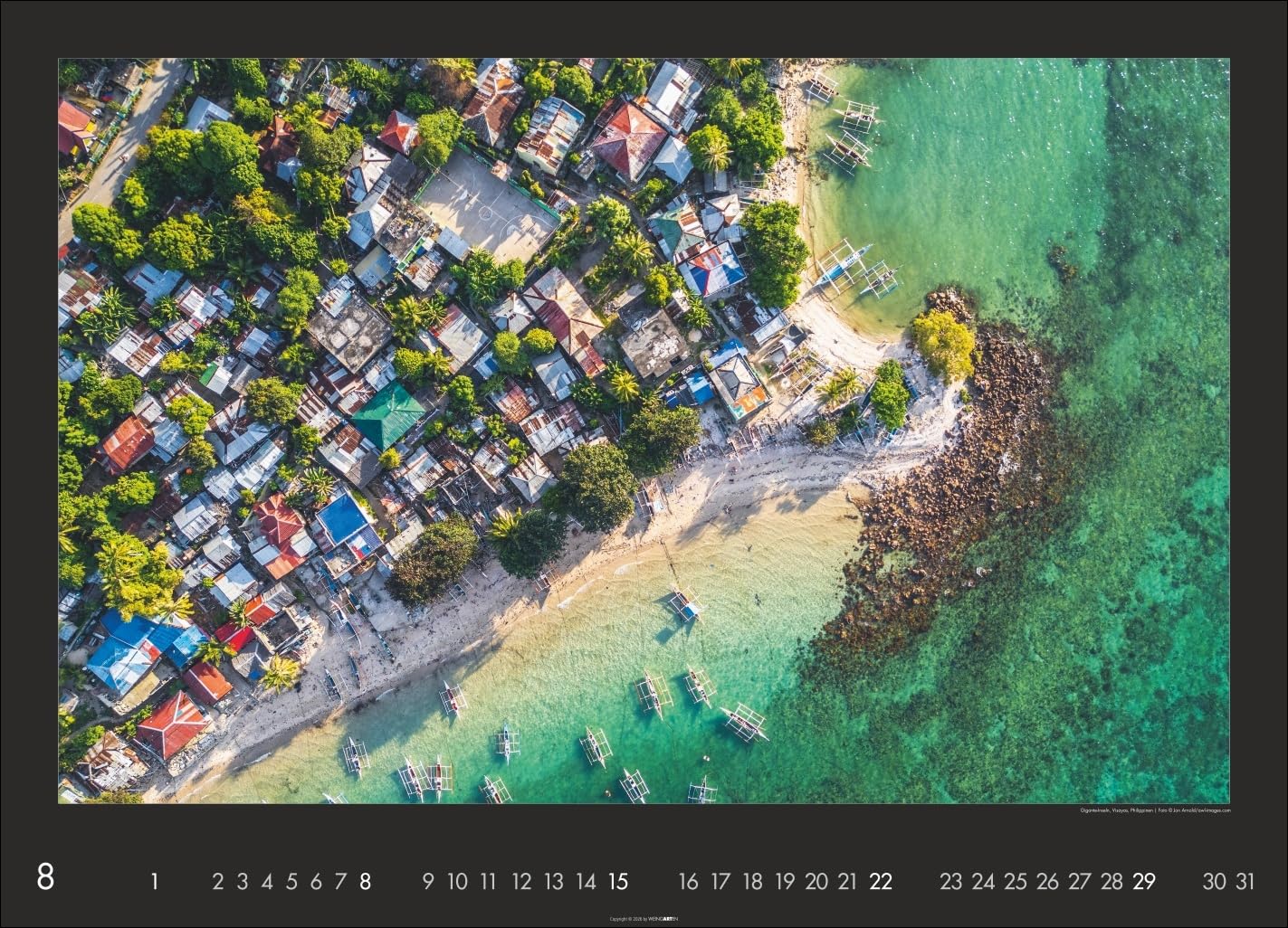 Die Erde von oben - Kalender 2027 - Weingarten-Verlag - Fotokalender - Wandkalender mit fantastischen Luftbildern - 68 cm x 49 cm