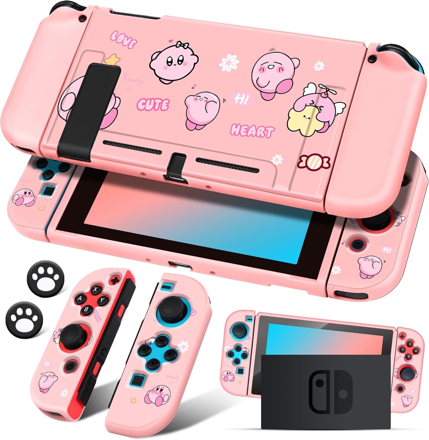 Amazon.com: Xinocy for Nintendo Switch Case Cute Cartoon Anime Design ...