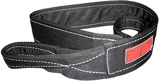 Stren-Flex EEF1-904CW-6 Type 3 Heavy Duty Nylon Flat Eye and Eye Completely Wrapped Web Sling, 1 Ply, 6400 lbs Vertical Load Capacity, 6' Length x 4