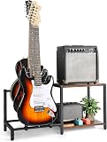 Bikoney Râtelier Réglable pour Guitares et Basse Électrique avec Support d’Amplificateur, Porte-Guitare Solide pour Plusieurs Instruments et Accessoires de Musique - 1