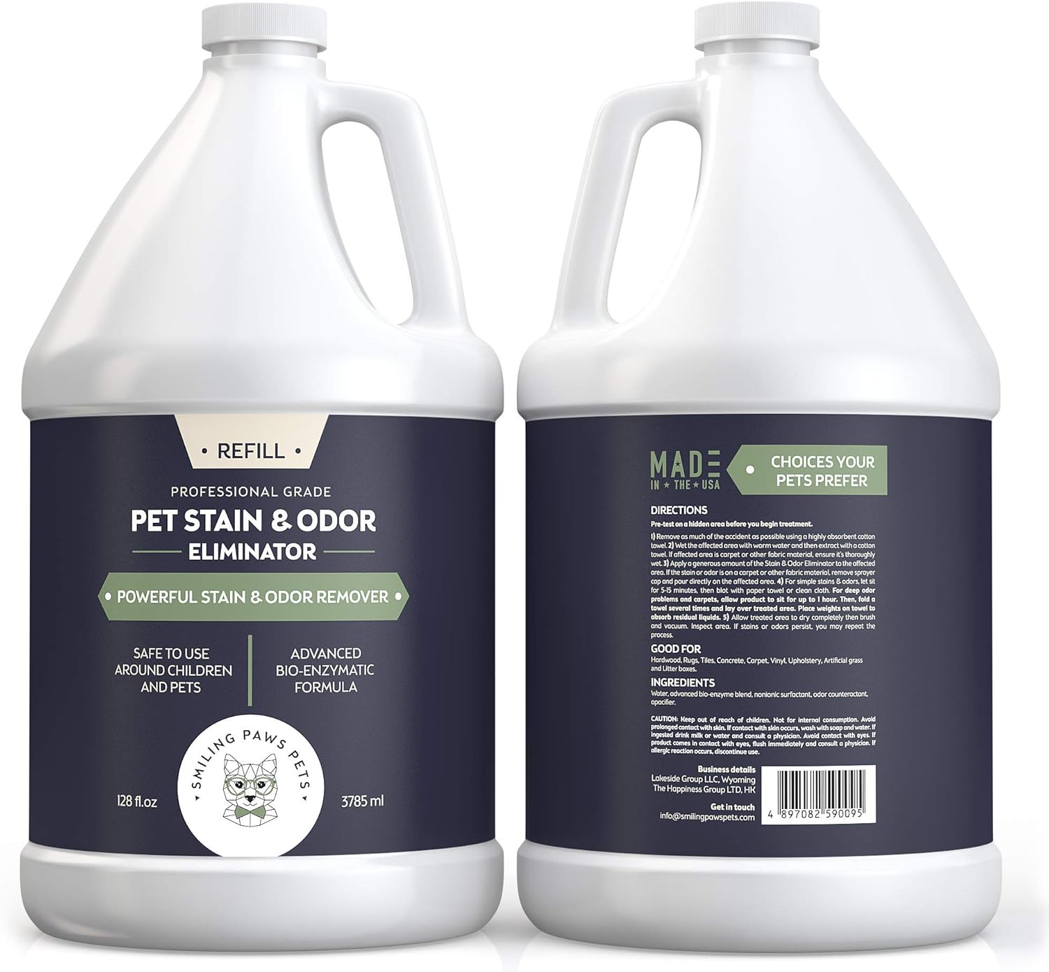 Smiling Paws Pets Cat Urine Odor Remover, Professional Dog