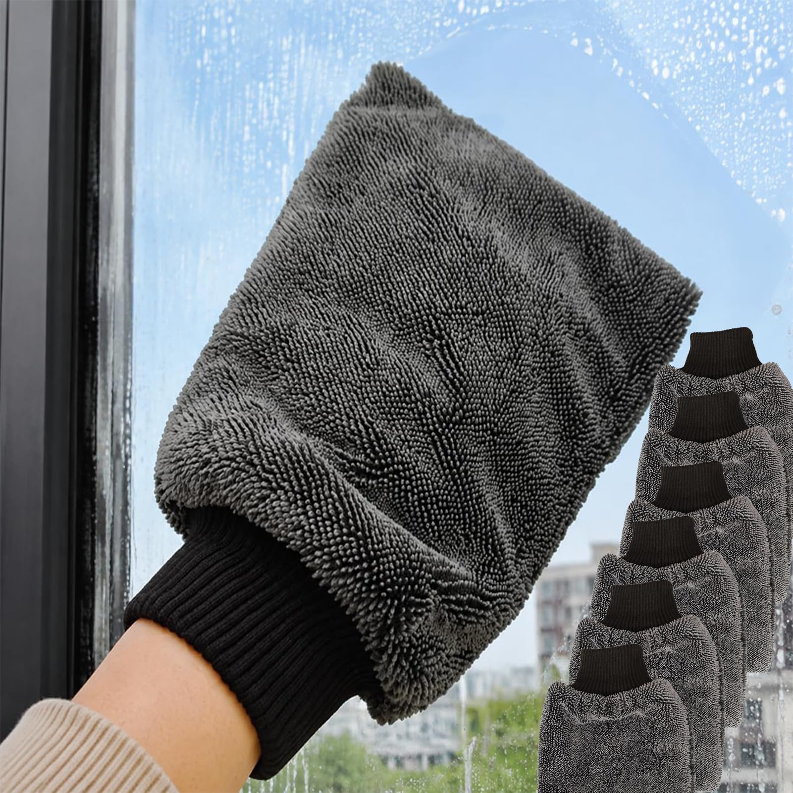 Ultra Wipes Trockenhandschuh, Saugstarke Mikrofaser Handschuh (6 Stück)