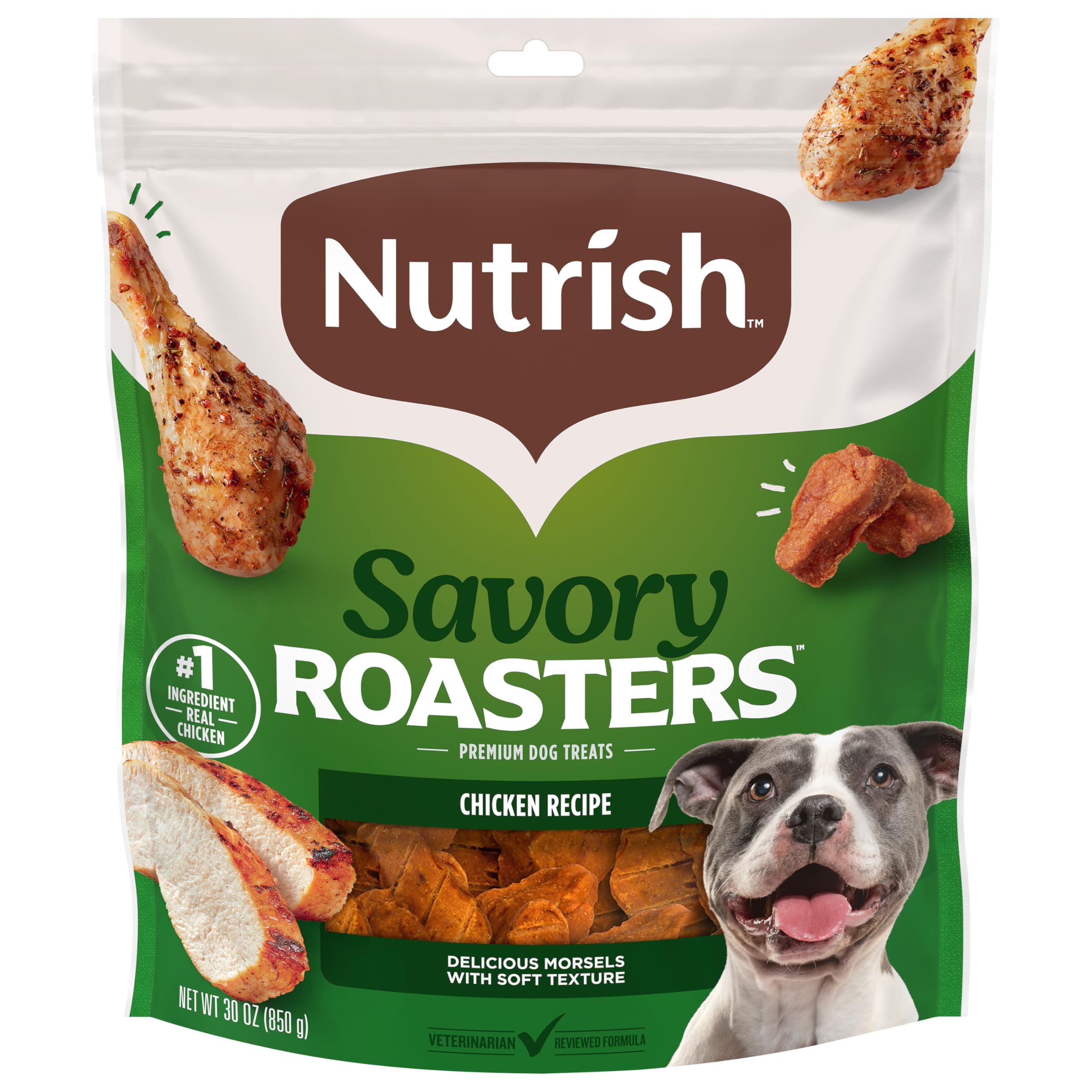 Nutrish Savory Roasters Chicken Recipe Premium Dog Treats, 30 oz. Pouch (Rachael Ray)