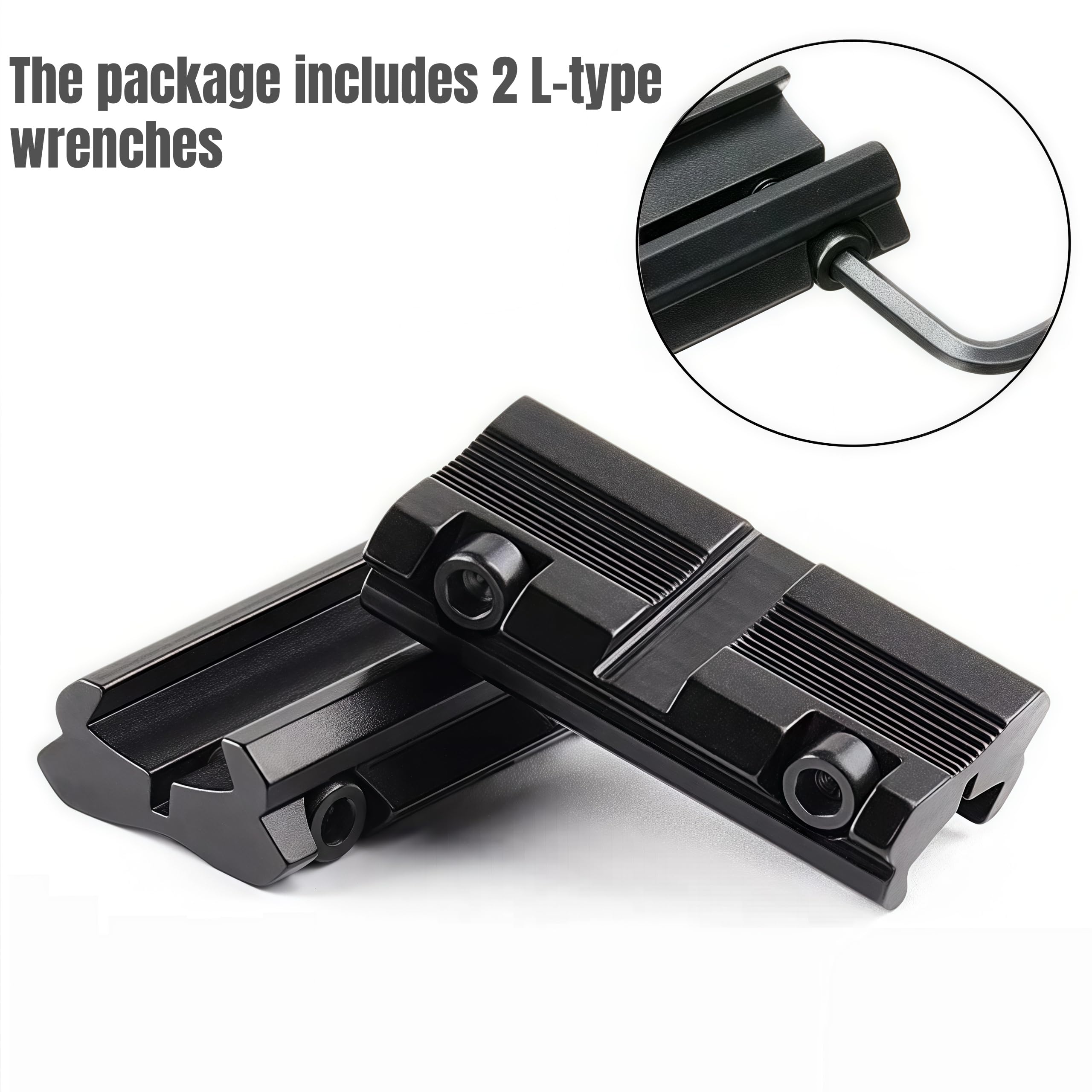 ACEXIER 2 Pezzi/Set Supporto per cannocchiale per Fucile da Caccia Base tattico 11mm Coda di Rondine a 20mm W.eaver P.icatinny Rail Adapter Mount Gun Accessory