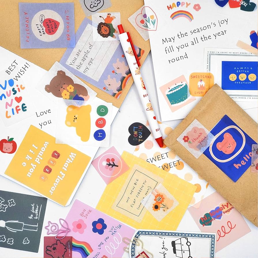 スクラップブック用　デザイン用紙　ステッカー スクラップブック用 デザイン用紙 ステッカー Amazon | 240枚