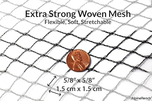 Miniatura 3 de AlpineReach Red de jardín de 7.5 x 65 pies, red resistente para pájaros, ciervos, protección de plantas, malla tejida extrafuerte, kit reutilizable