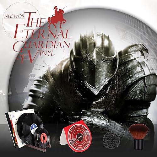 Miniatura 7 de Limpiador de discos de vinilo antiestático y protector de tapete/manopla - Manipulador LP de fibra suave y agarre para tocadiscos