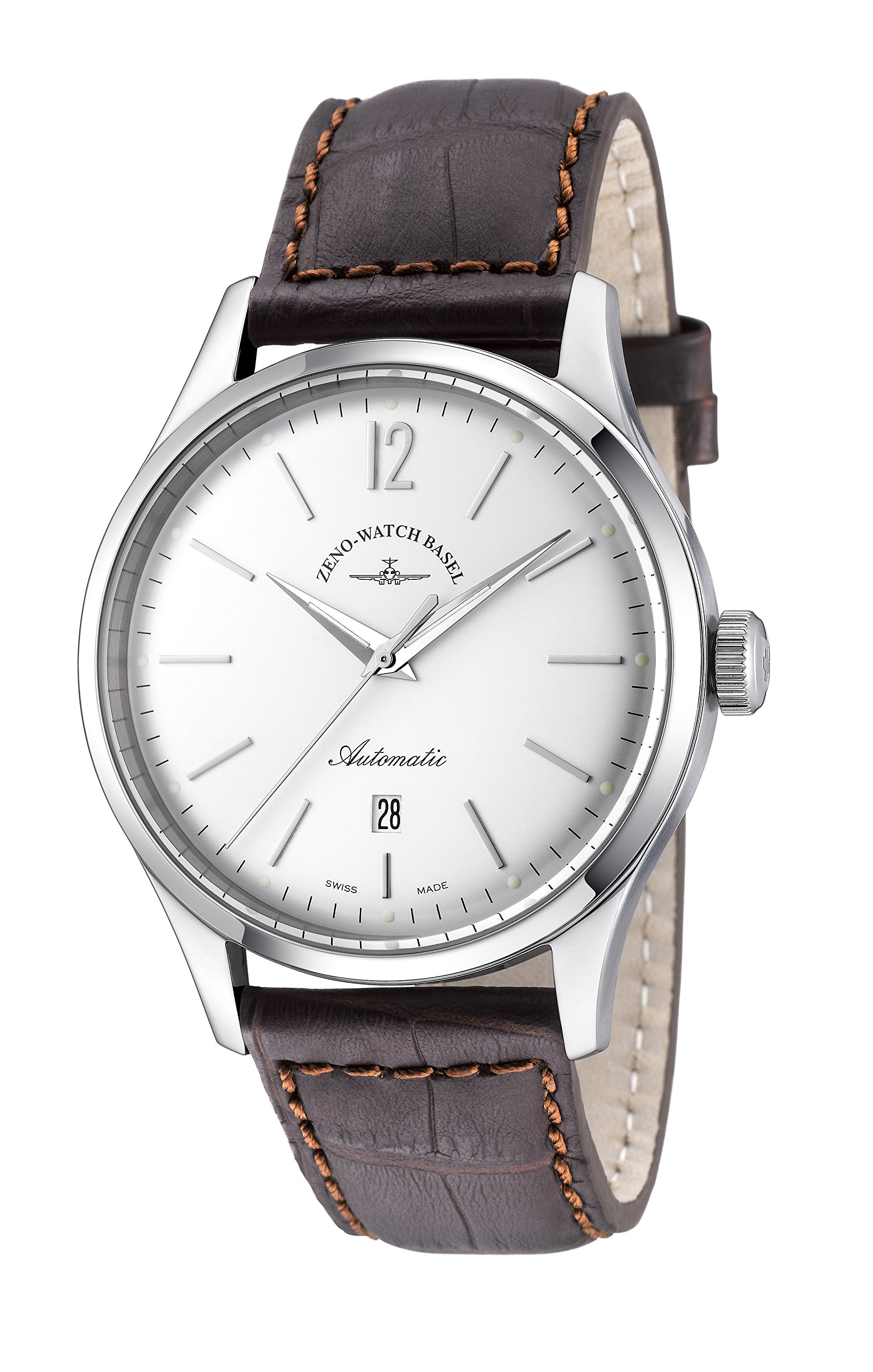 ZENO-WATCH BASELZeno Event Gentleman Automatic Movement White Dial Men's Watch 6564-2824-I2