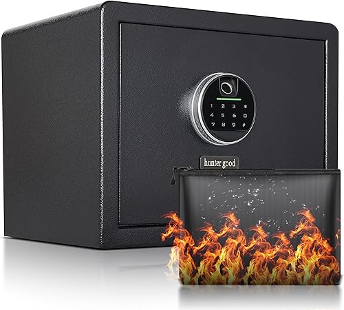 Miniatura 1 de Caja fuerte ignífuga para el hogar de 1.2 pies cúbicos con bolsa de documentos ignífuga, caja fuerte de seguridad digital con estante extraíble,