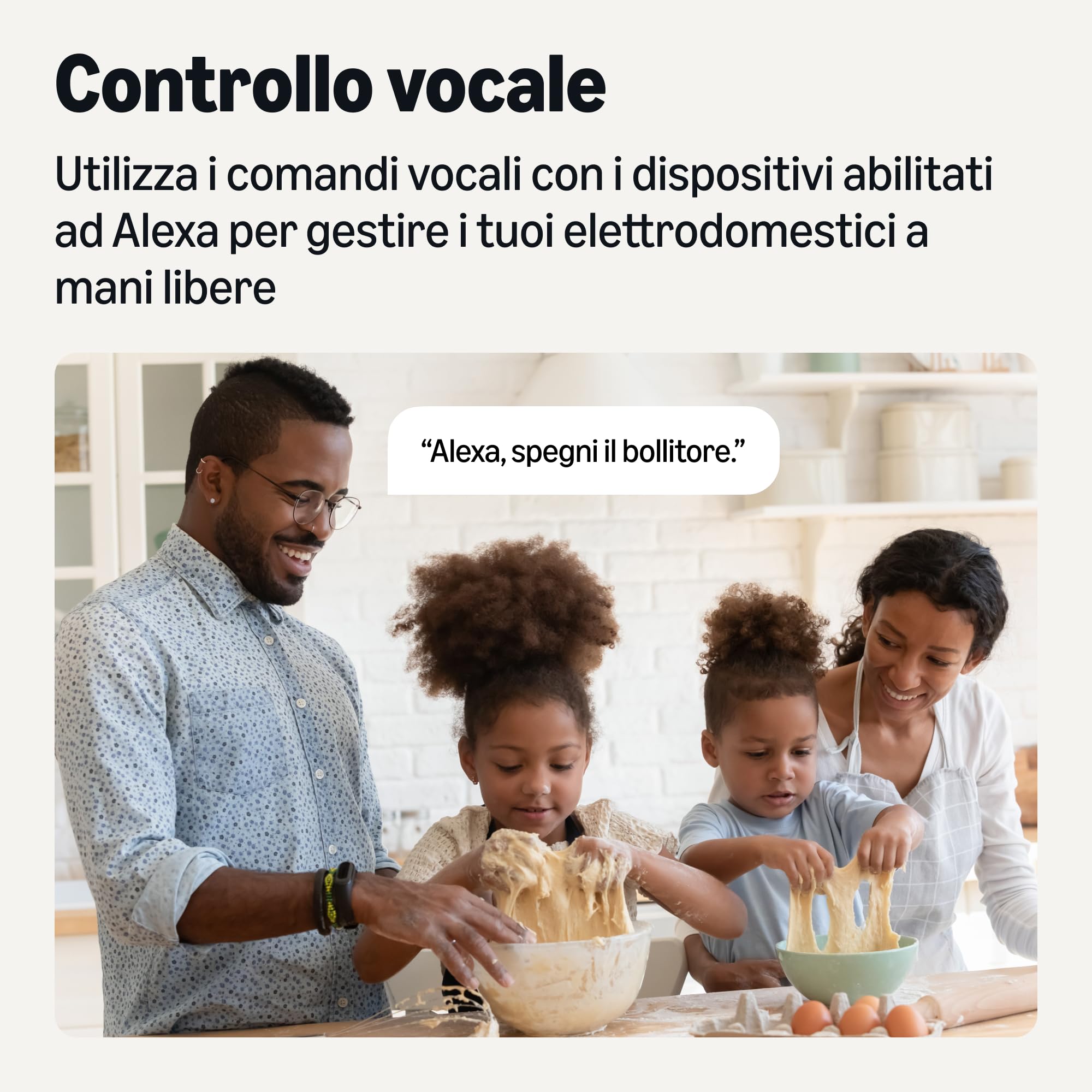 Amazon Basics Presa intelligente Wi-Fi smart plug, singola per interni (presa europea), compatibile solo con Alexa, bianco, 1 pezzo