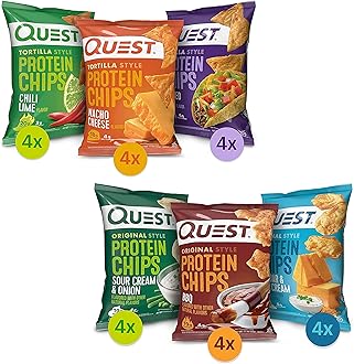 Nutrition Protein Chips Variety Pack Bundle, High Protein, Low Carb, 24 Count