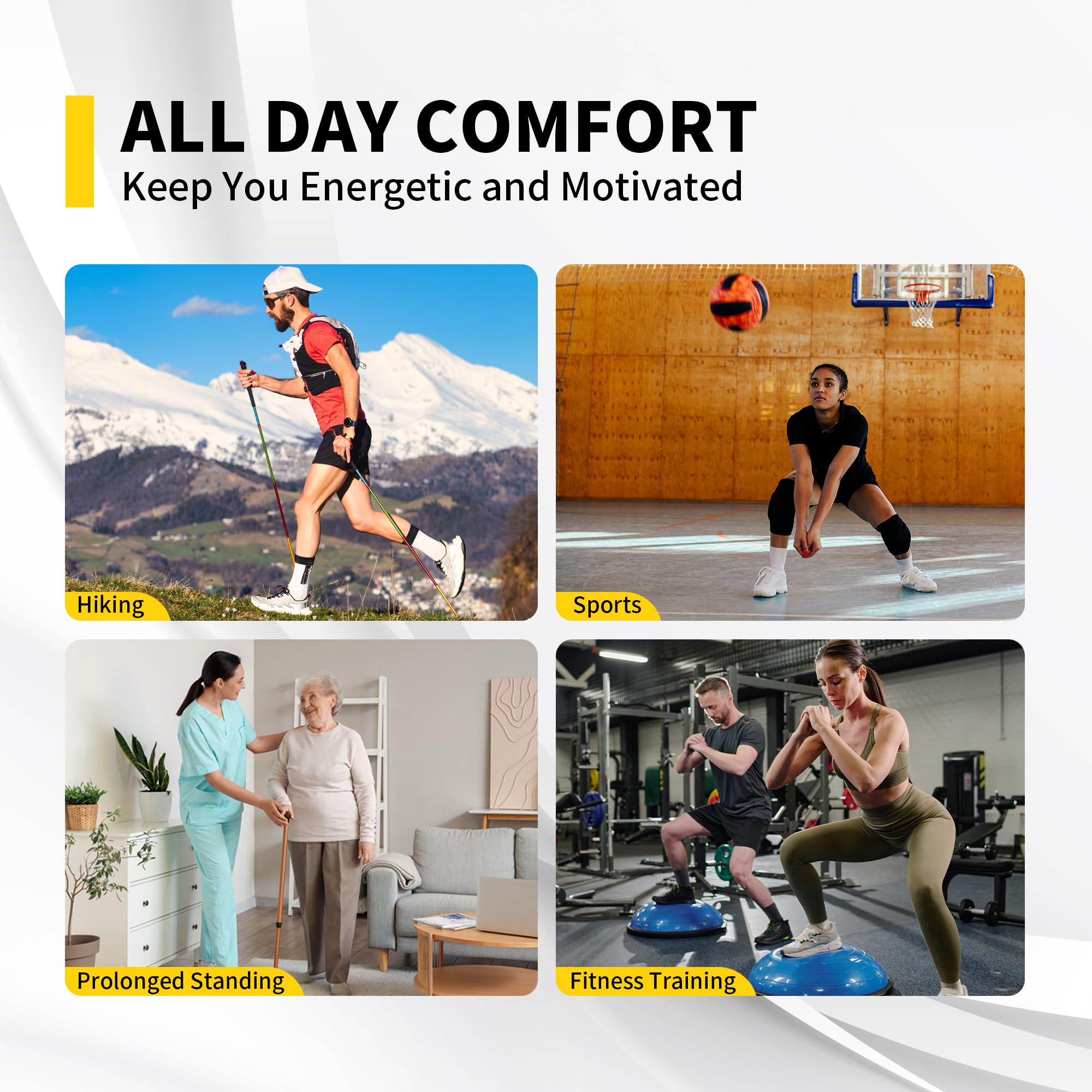 CAMBIVO Sprunggelenkbandage 2 Pack, Knöchelbandage Damen und Herren, Bandage Fußgelenk Linderung von Fußschmerzen, Fußbandage geeignet für Fitness, Alltag und Arbeit