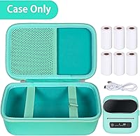 Vista 35 de khanka Hard Case with m221/M220/M110/m110s Label Maker - Portable Bluetooth Label Maker Carrying Storage Bag for Printer Labels, USB Cable and White