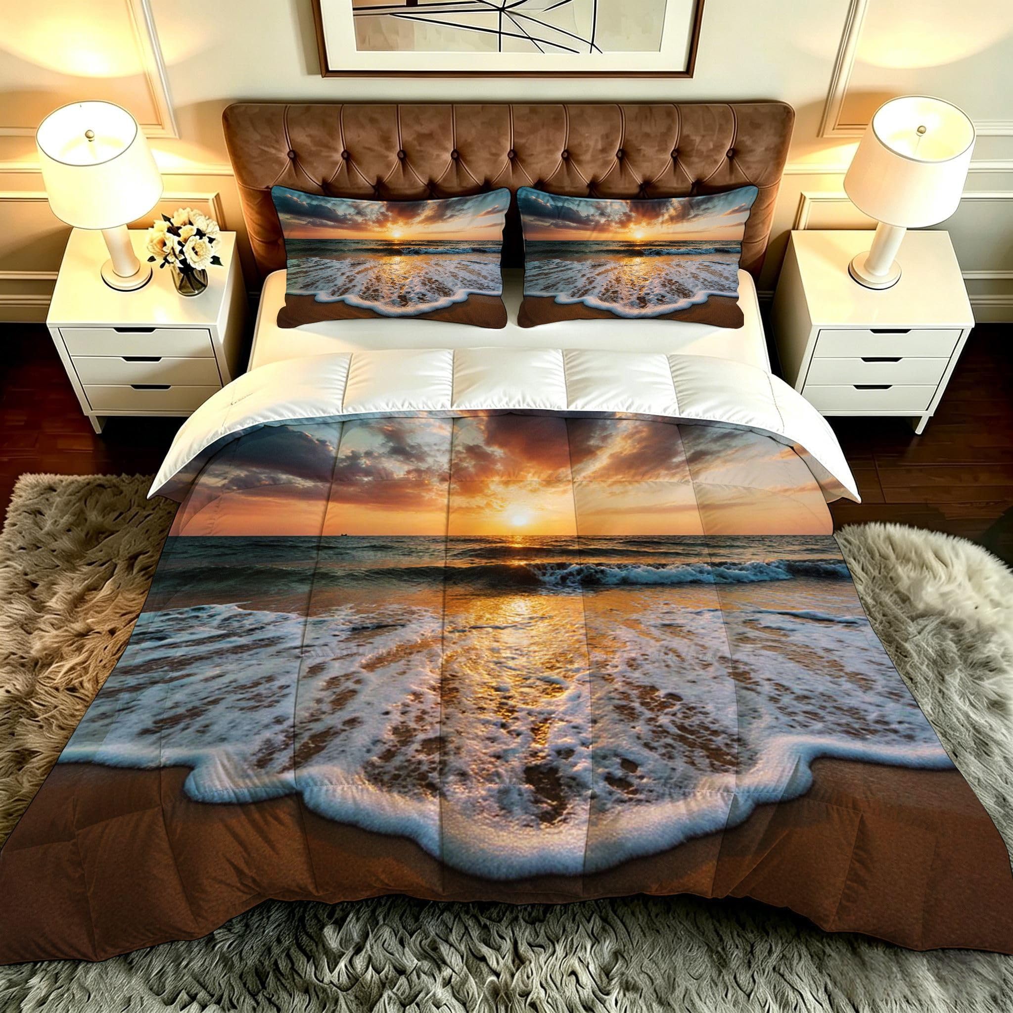 Edredón Cama 90, 150x200 cm, Olas Azules, DQ567