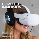 Logitech G PRO Gaming Headset for Oculus Quest 2 - Oculus Ready - Custom-Length Cable - PRO-G Precision Gaming Audio Driver - Steel and Aluminum Build - Low-Latency 3.5 mm Aux Connection