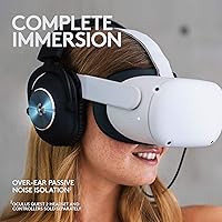 Vista 3 de Logitech G PRO Gaming Headset for Oculus Quest 2 - Oculus Ready - Custom-length Cable - PRO-G Precision Gaming Audio Driver - Steel and Aluminum