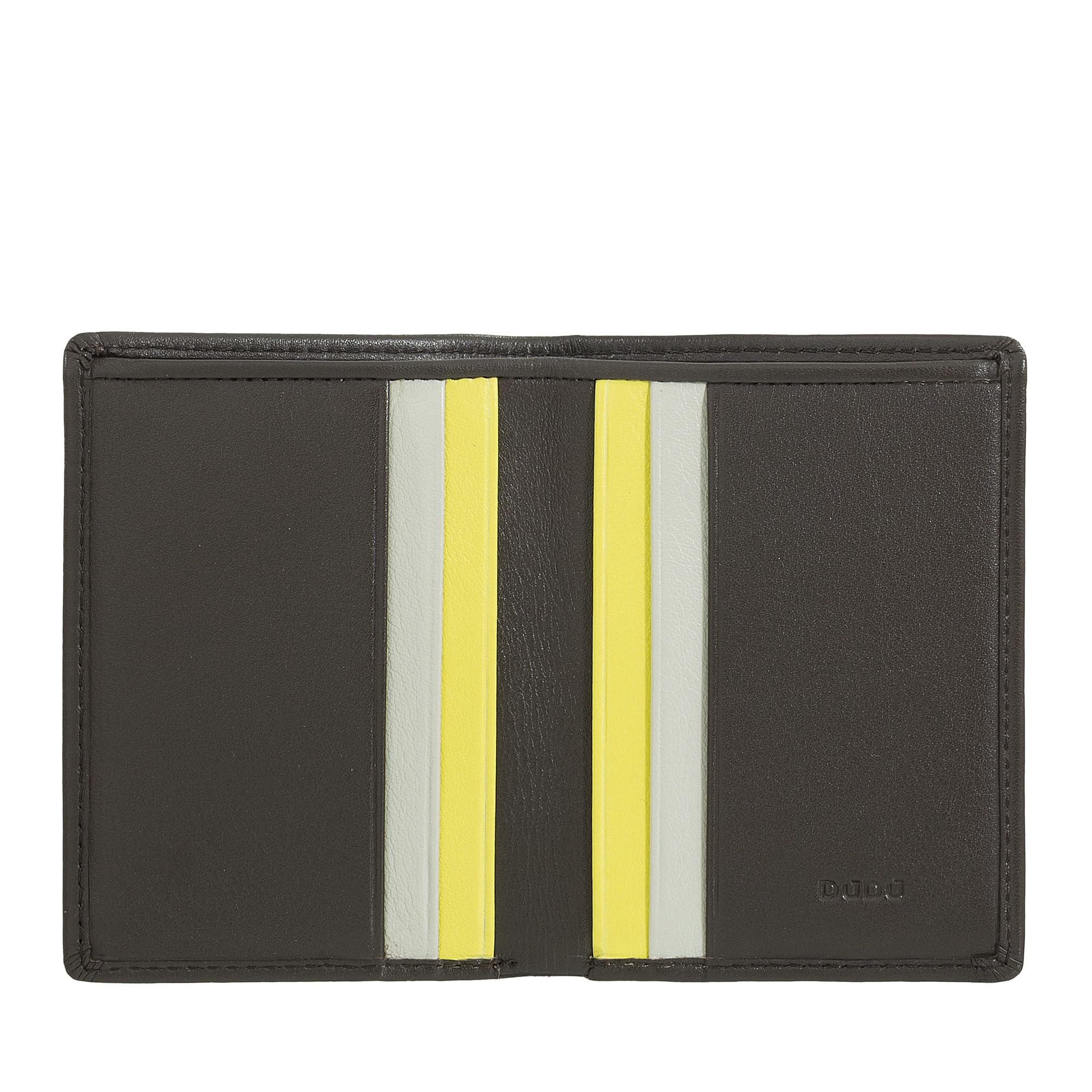 DUDU Portafoglio Uomo in Pelle, Portafoglio Uomo Slim con Porta Carte di Credito, Porta Banconote Contanti, Piccolo e Compatto, con Protezione RFID Coffee brown