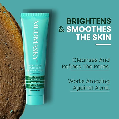 Miniatura 3 de MUDMASKY Mascarilla de barro purificadora de desintoxicación facial. La máscara de arcilla matcha japonesa original desde 2015. Reduce el acné, los