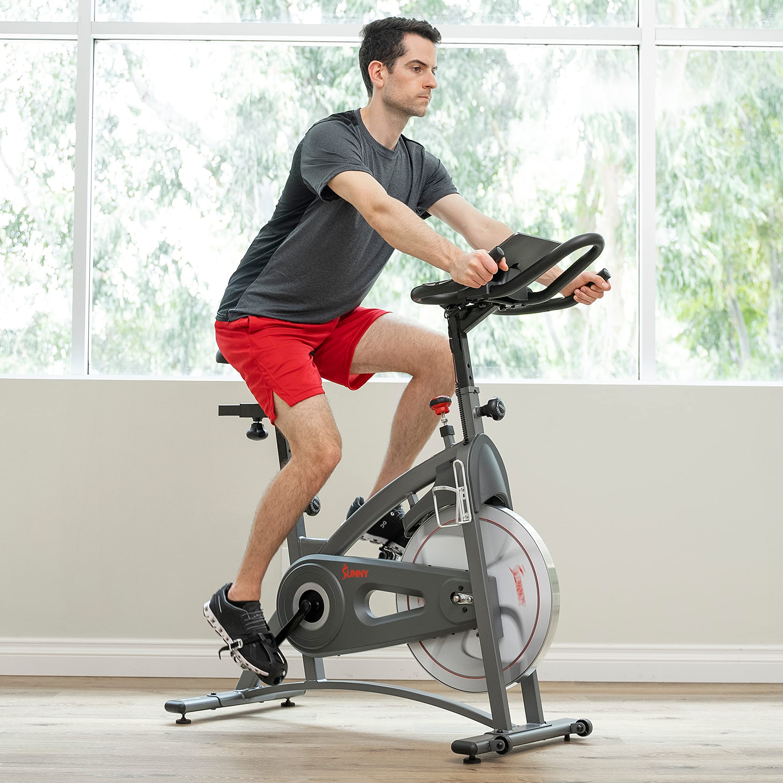 Sunny Health & Fitness Endurance Indoor Cycling Exercise Bike with Magnetic Resistance and Optional Exclusive SunnyFit™ App and Smart Bluetooth Connectivity