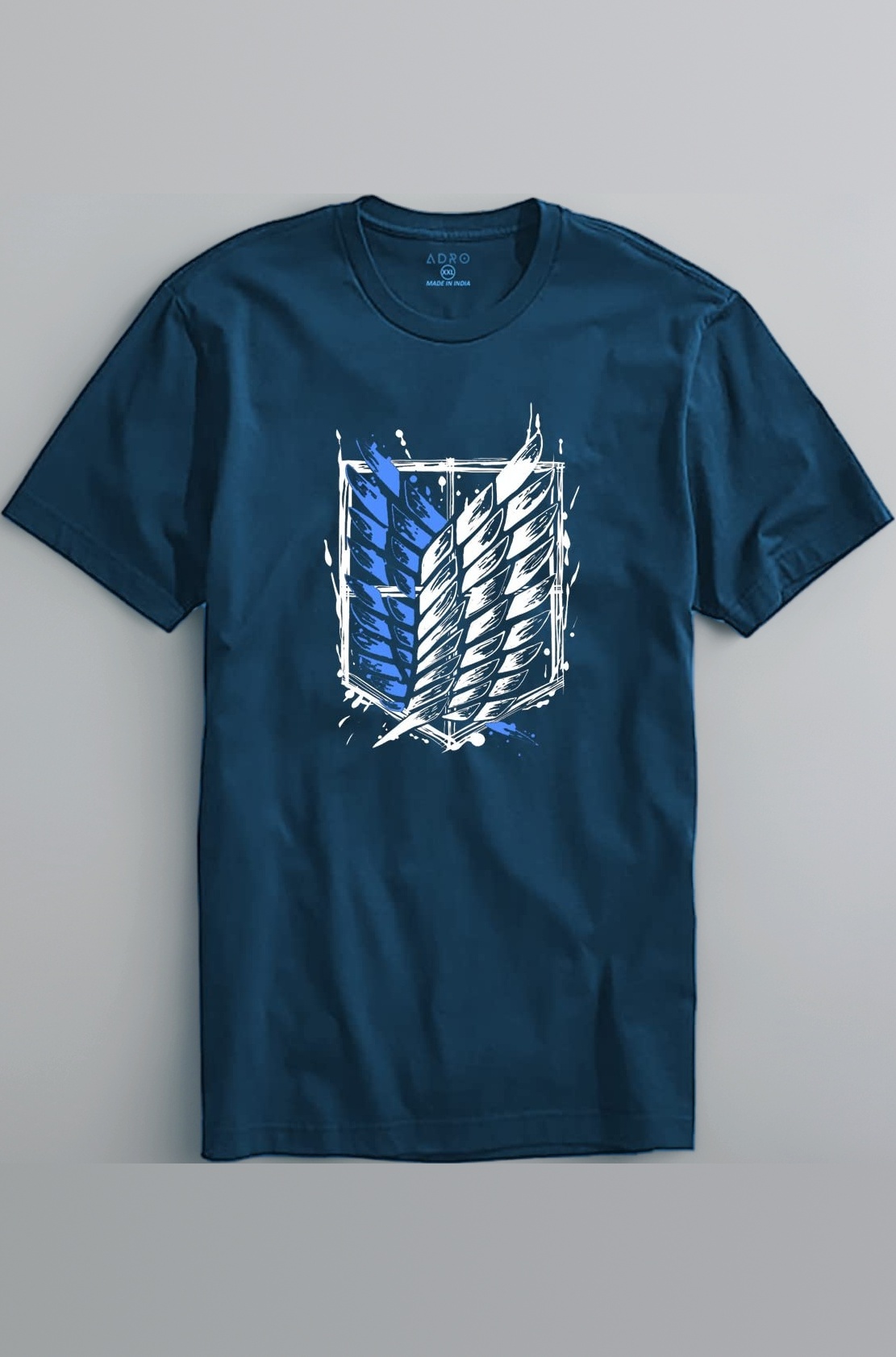 ADRO Men's 100% Cotton Regular Fit T-Shirt