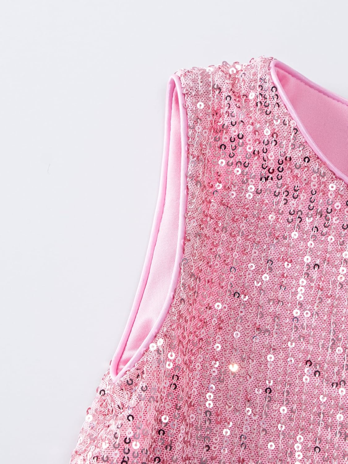 Tutu.kk Toddler Girls Sequin Dress A-Line Sparkly Sleeveless Wedding Gown Party Dresses for Girls