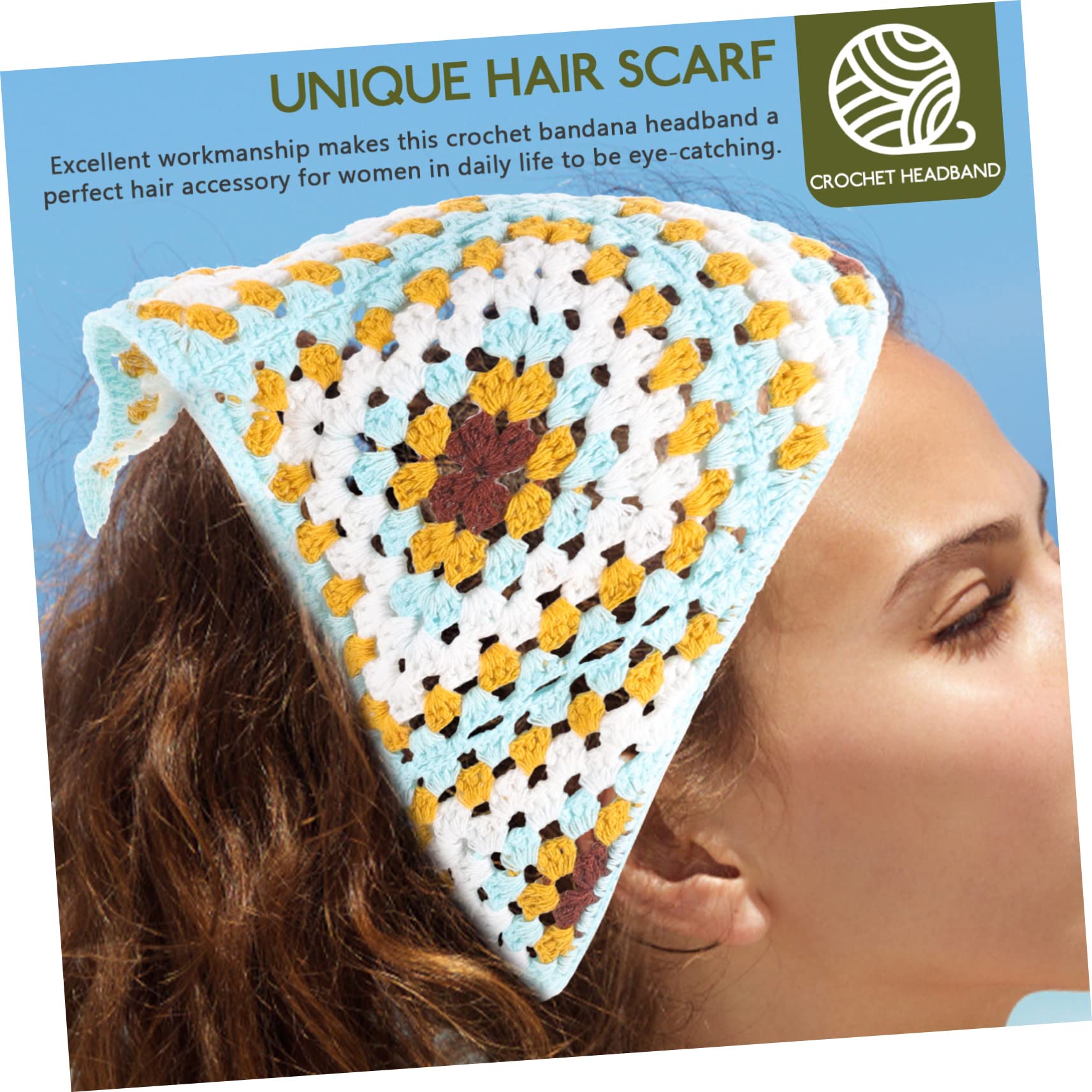 minkissy 5 Uds Diadema Triangular Diademas De Bufanda Para El Cabello Bandas Para La Cabeza Para El Cabello De Las Mujeres Maquillaje Crochet Bandana Crochet Diademas Para