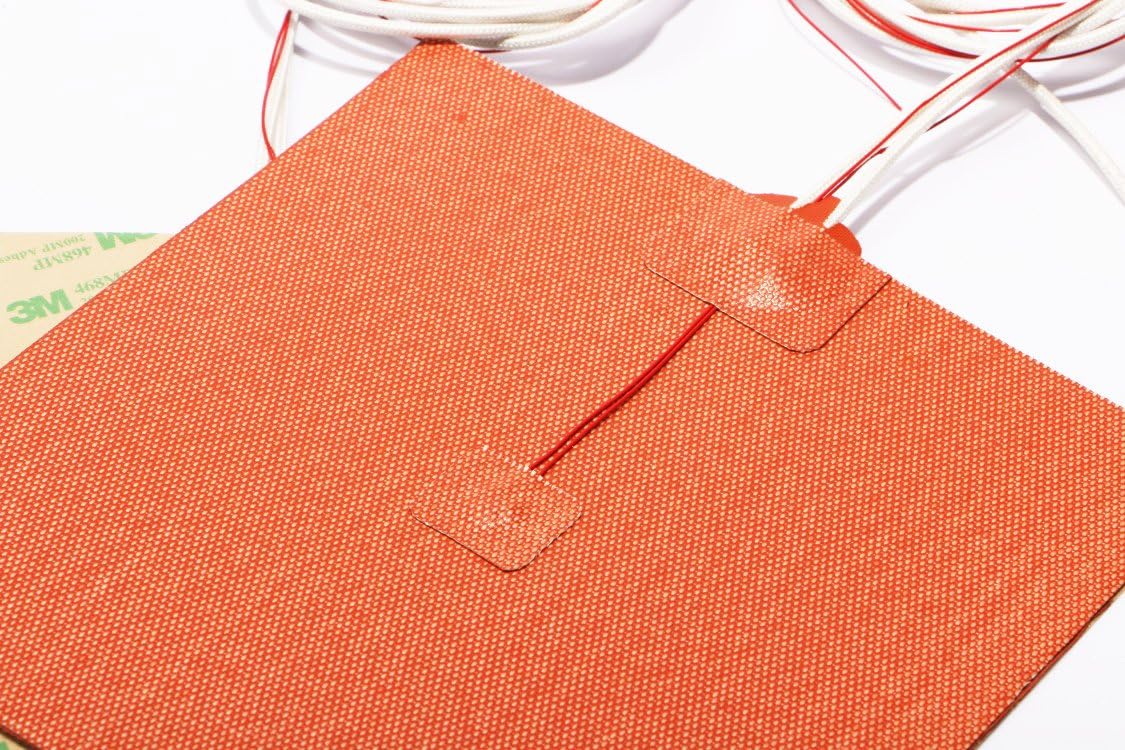 USA Import Material 200X200mm 500W 110V Cube Flexible Silicone Heater Compatible with Voron V2.4 3D Printer Prusa i3 RepRap 3D Printer Heated bed (110V)