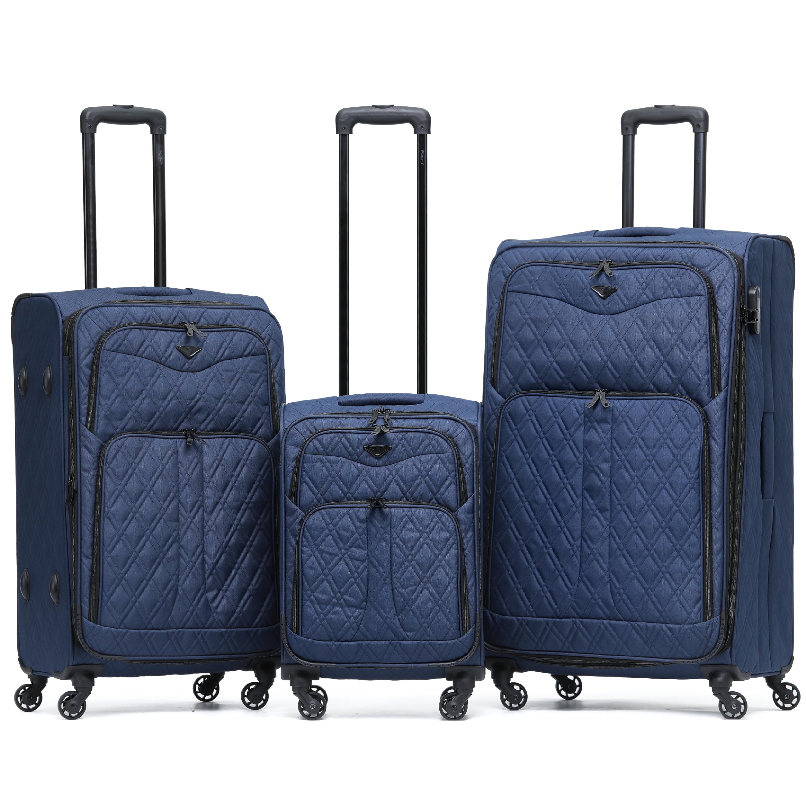 Flight Knight Lightweight 4 Wheel 800D Soft Case Suitcases Anti Crack Cabin & Hold Luggage Options Approved for Over 100 Airlines Including easyJet, BA & Many More! — view 99