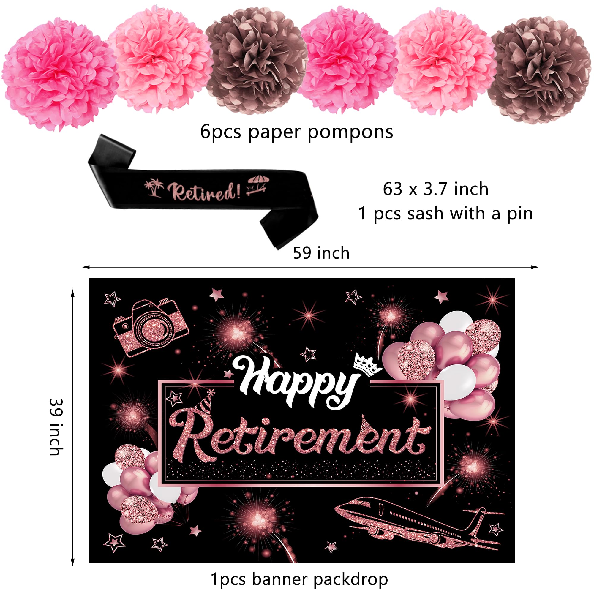 Lot De 9 Décorations De Fête De Départ à La Retraite - Décorations De Table En Nid D'abeille Pour Hommes Et Femmes - Décorations De Table De Départ à La Retraite (or