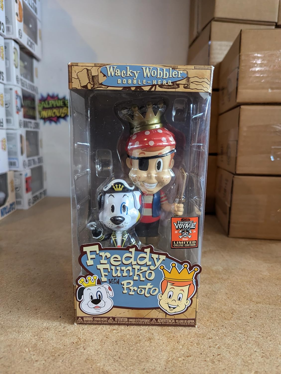 Funko Wacky Wobbler Freddy with Proto Figure, Limited Edition
