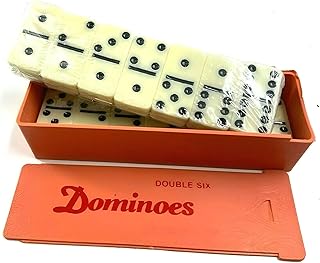 Classic Dominoes - 28 Piece Double Dominoes Game That Enhances Social and Motor Skills, Perfect for Family Game Nights and Educational Experiences with Easy Storage and Transportation Large