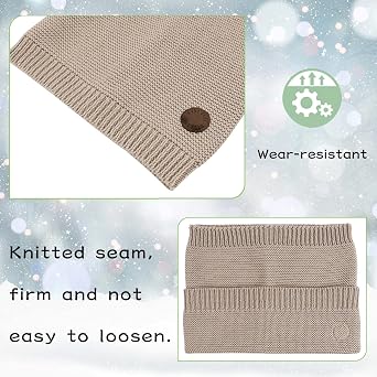 Peecabe Baby Boys Knitted Scarves Warm Toddler Girl Infinity Scarf Kids Soft Chunky Neck Warmer for Fall Winter